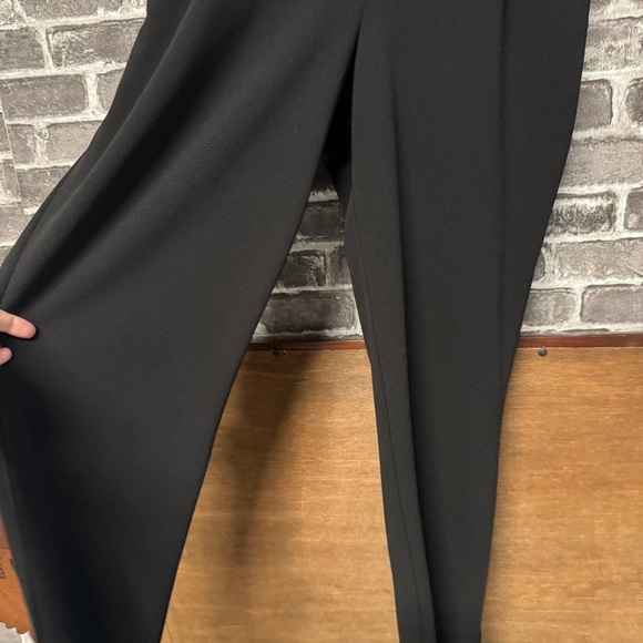 Express jumpsuit black vneck pockets tie waist - Picture 7 of 14